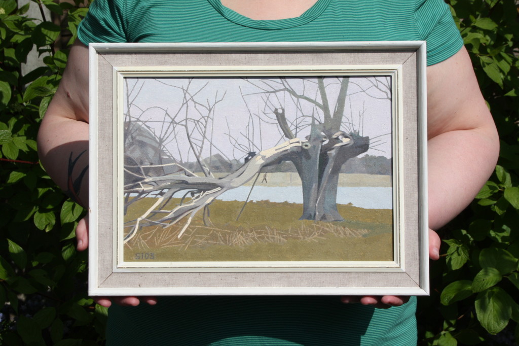 Broken tree, a painting by Stewart Irwin