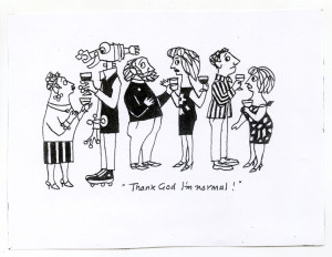 A black and white cartoon by Stewart Irwin